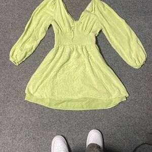 Light Green Long Sleeve Dress